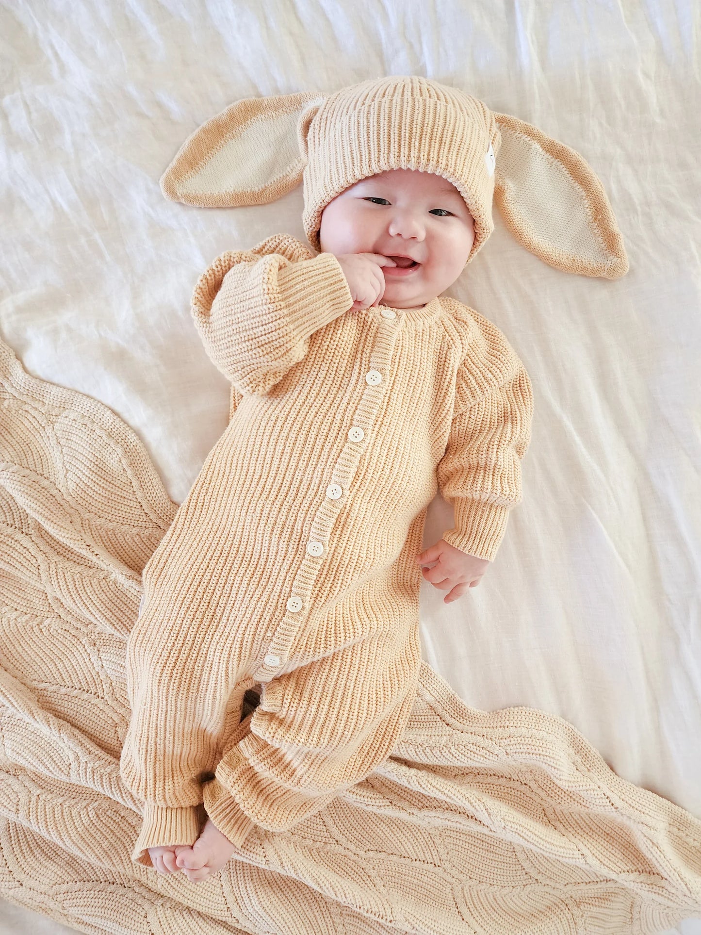 Classic Knit Romper | Sand Fleck