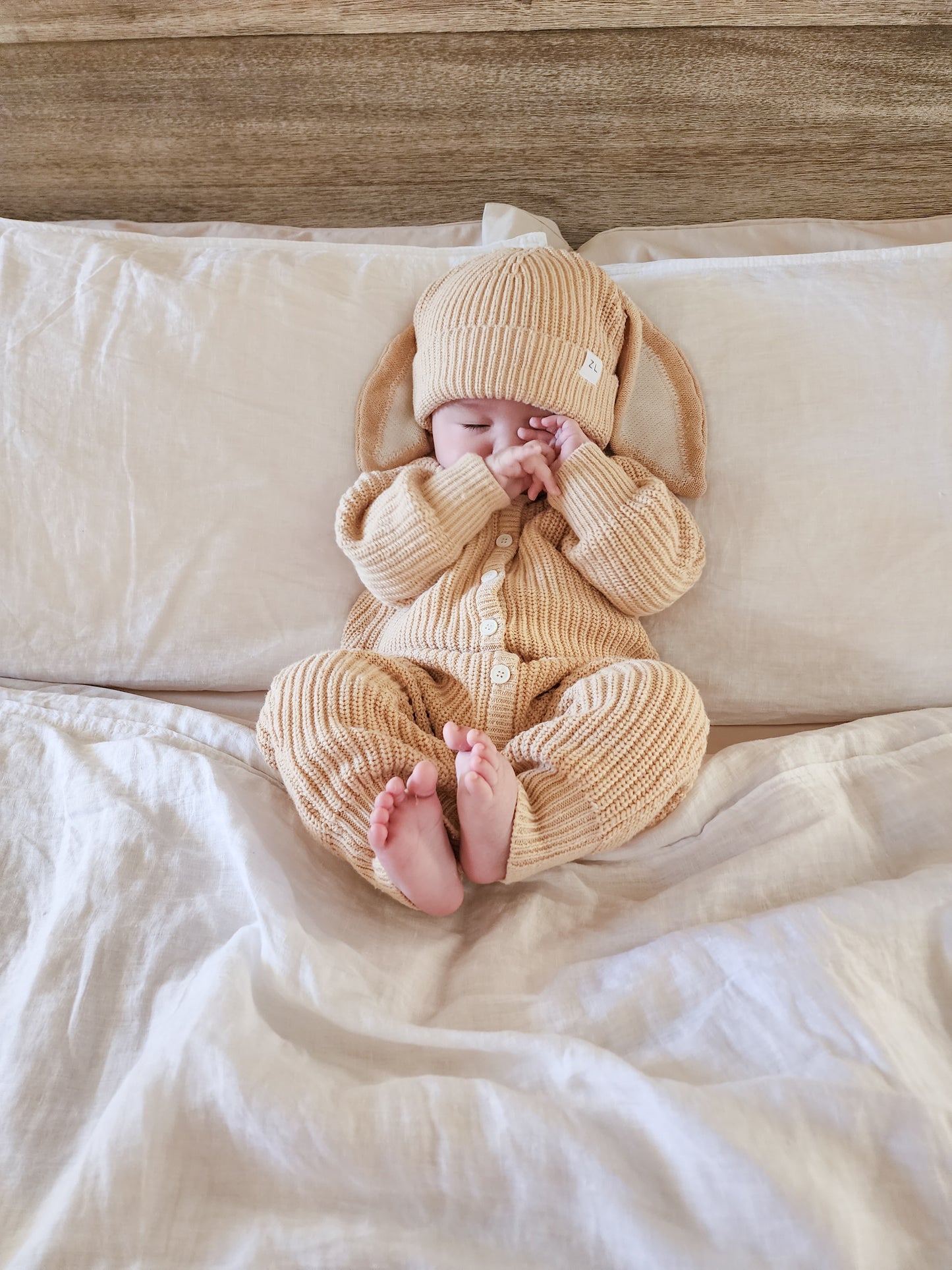 Classic Knit Romper | Sand Fleck