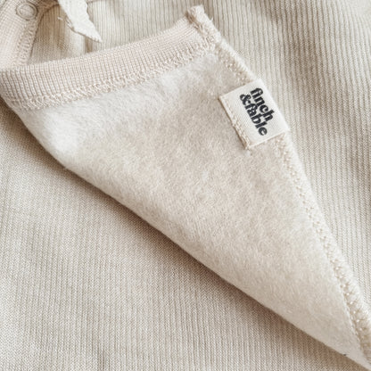 Merinowool Fleece Wickelcardigan | Oat