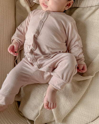 Bio-Bambus/Viskose Strampler | Zartrosa