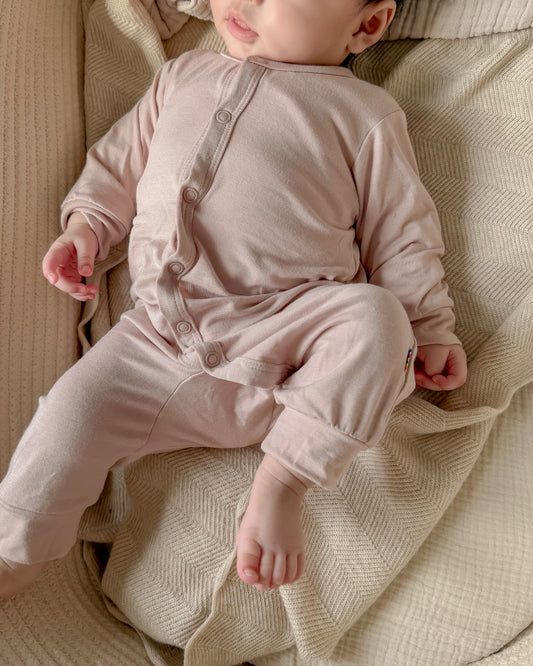 Bio-Bambus/Viskose Strampler | Zartrosa