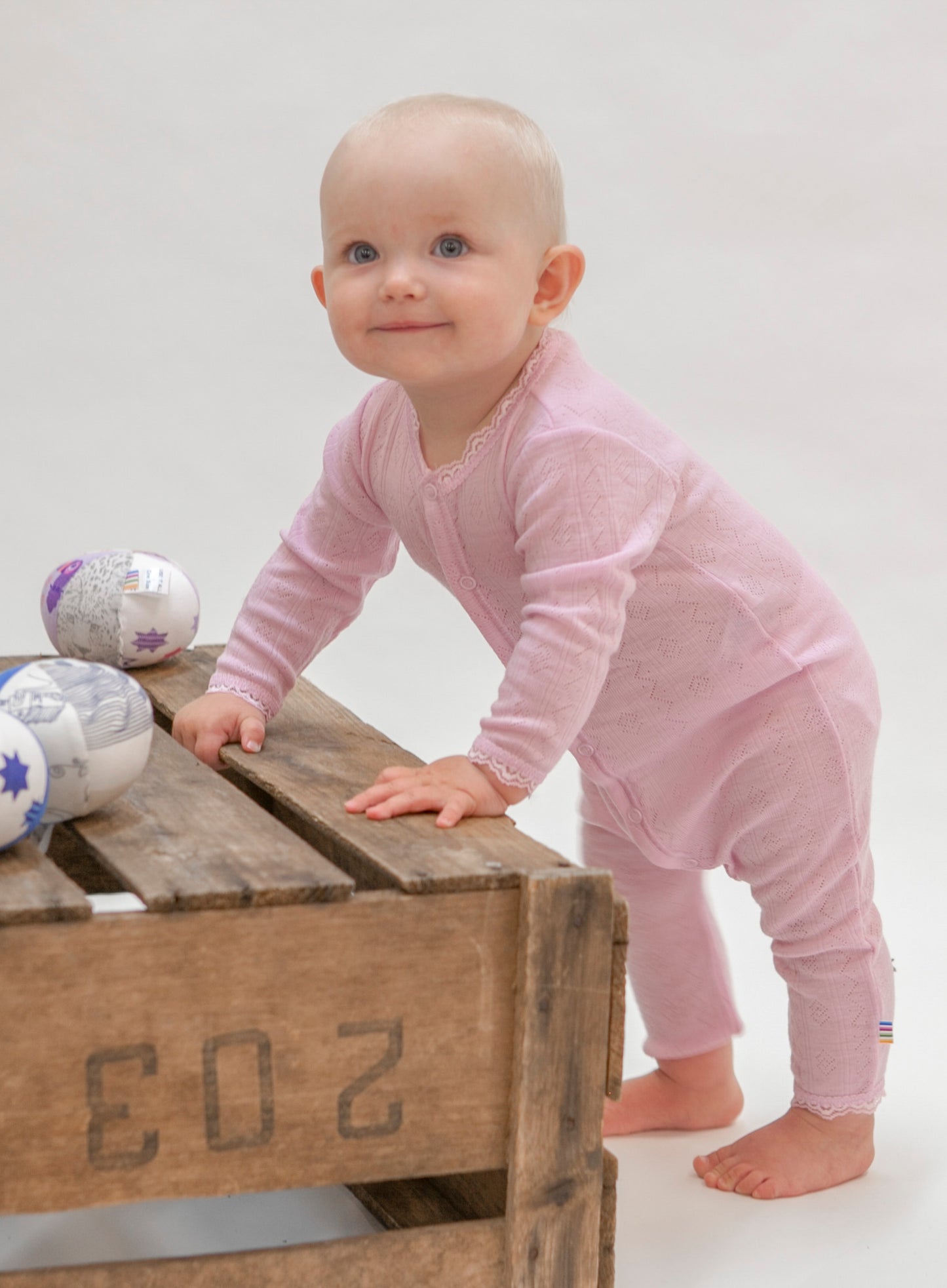 Merinowolle Seide Strampler Ajour | Prime Rose