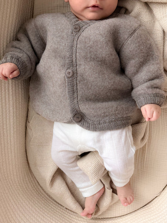 Joha Fleecejacke Merinowolle | Sesame Melange