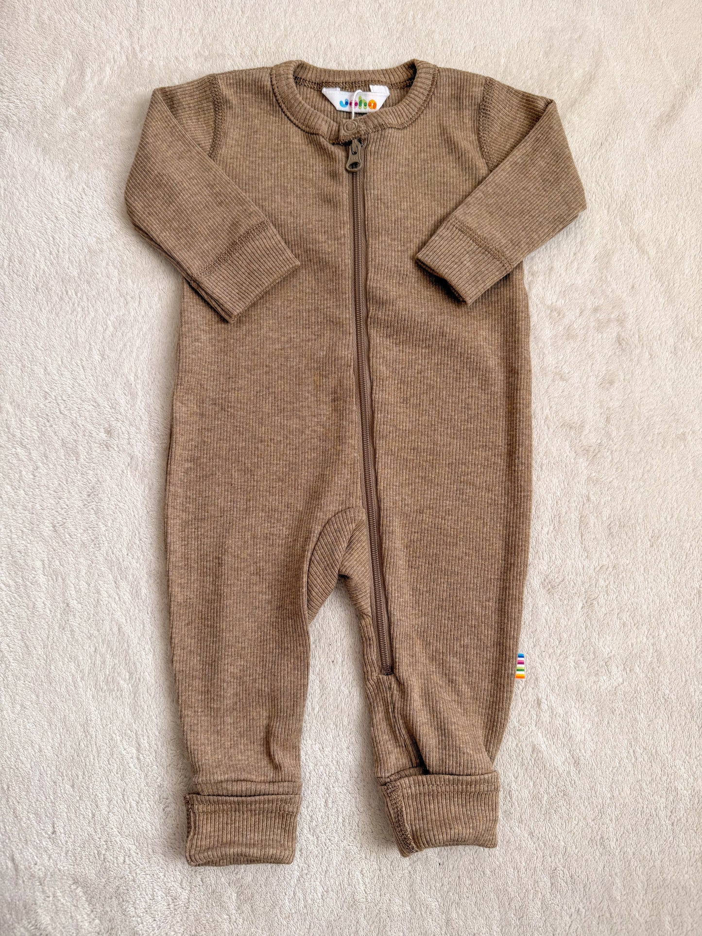 Bio-Baumwolle kbA Strampler | Dunkelbeige