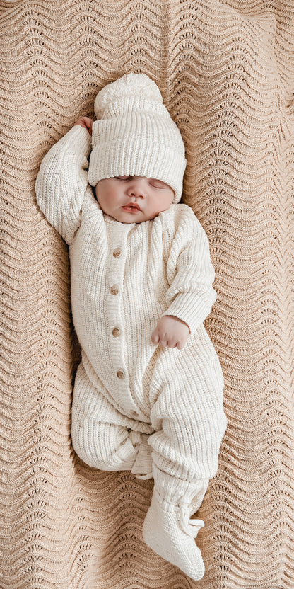 TEXTURED SHELL KNIT BEANIE
