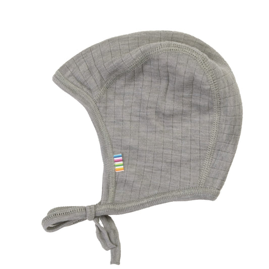 Joha Erstlingsmütze Bonnet Merinowolle | Grey Melange