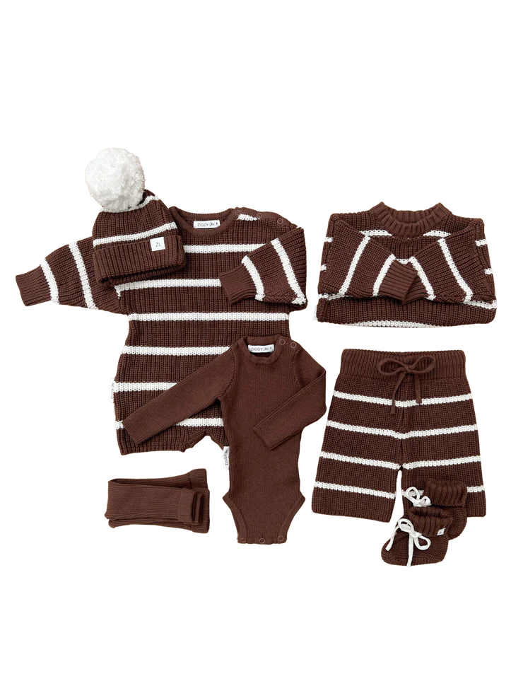 Knit Pullover | 'Chocolate Stripe'