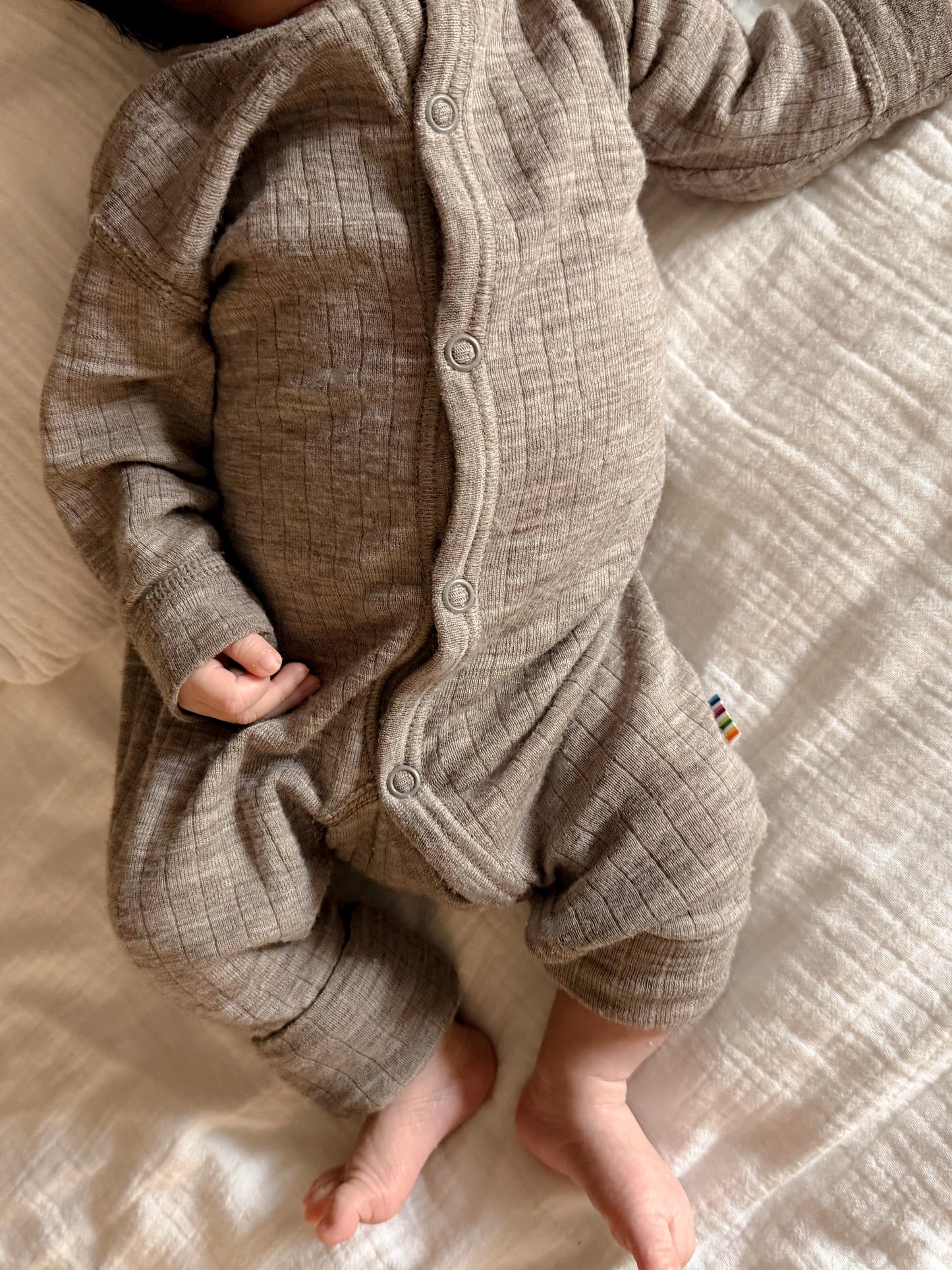 Merinowolle Strampler | Sesame Melange