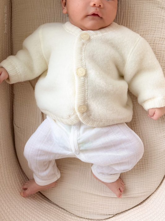 Soft Merinowolle Fleece Jacke | Natur