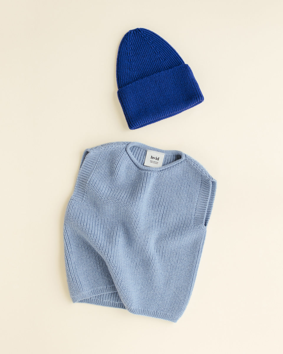 Hvid Pullunder Merinowolle ‚Vest Harvey‘ | Light Blue