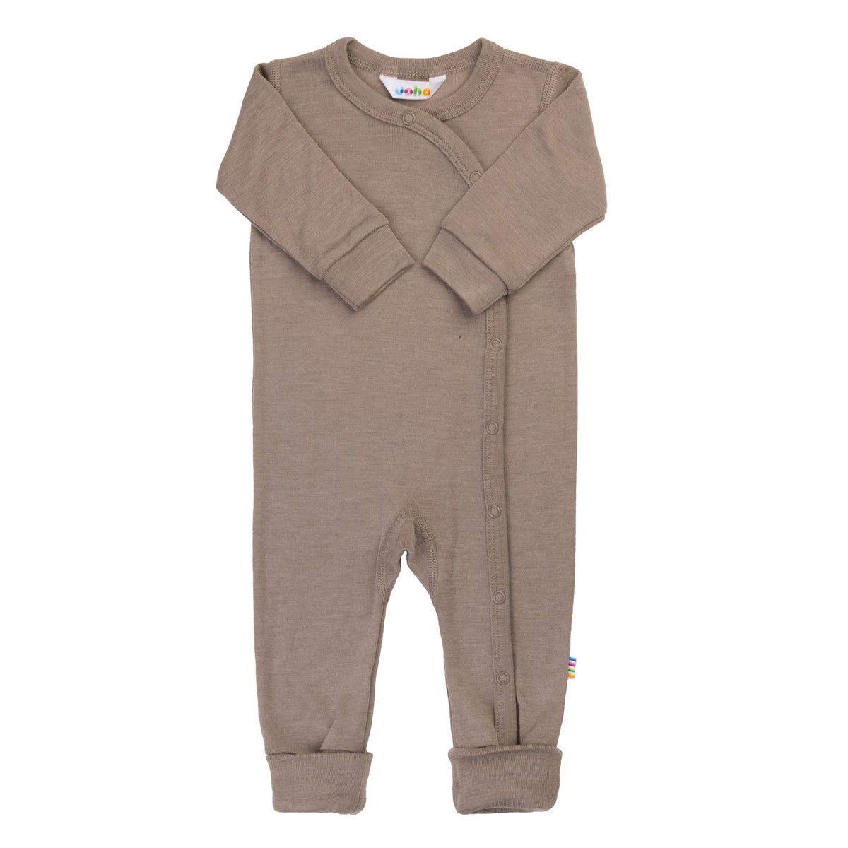 Joha Strampler Merinowolle Seide mit 2-in-1-Fuß | Dunkelbeige
