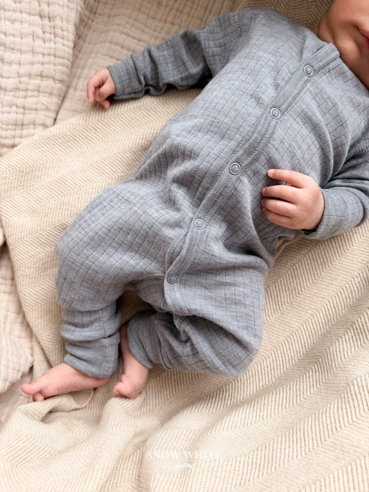 Joha Strampler Merinowolle | Grey Melange