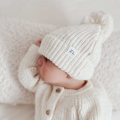 TEXTURED SHELL KNIT BEANIE