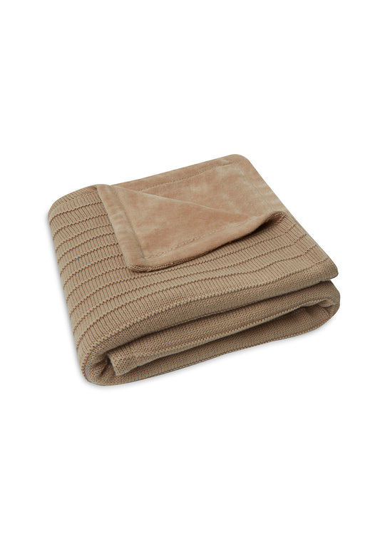 Knit Blanket | Biscuit-Velvet | GOTS 100x150cm