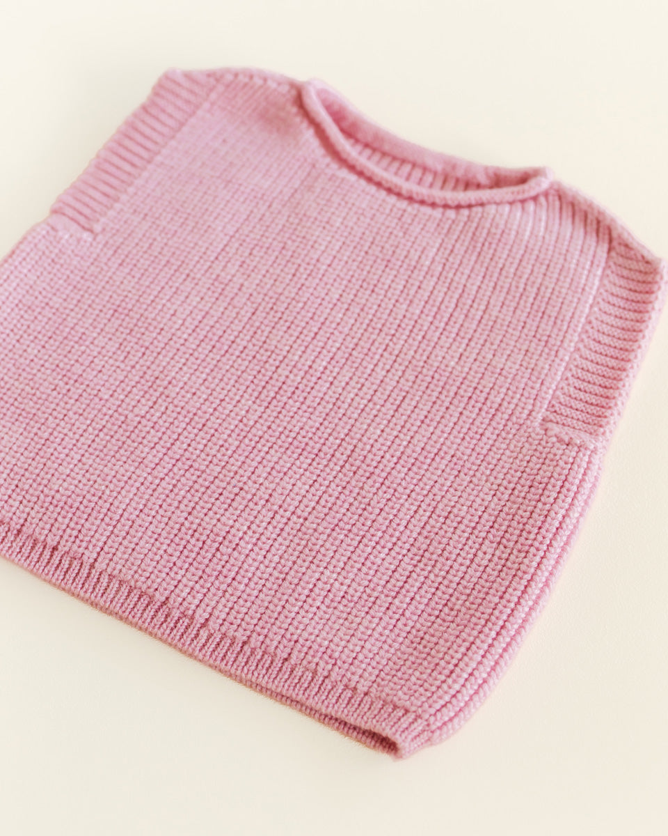 Merinowolle Pullunder ‚Vest Harvey‘ Cotton Candy