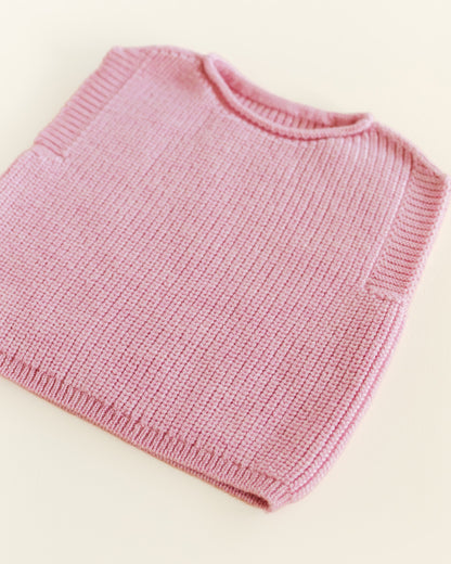 Merinowolle Pullunder ‚Vest Harvey‘ Cotton Candy