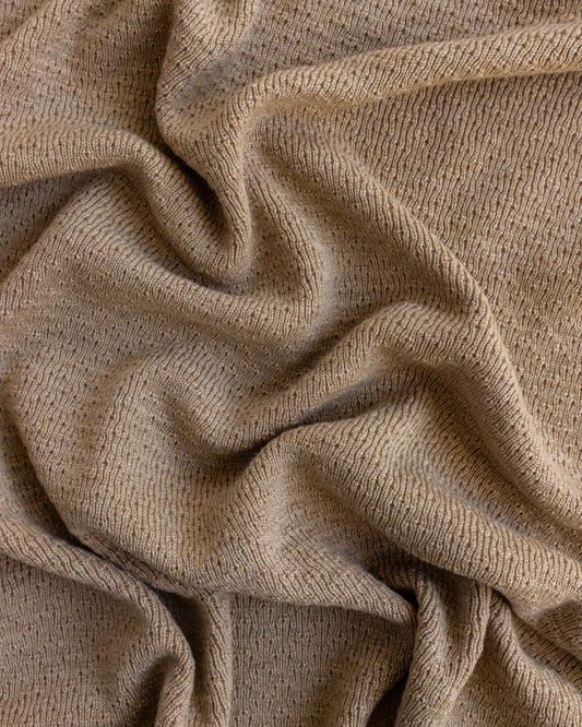 Hvid Strickdecke Merinowolle ‚Dora‘ | Sand