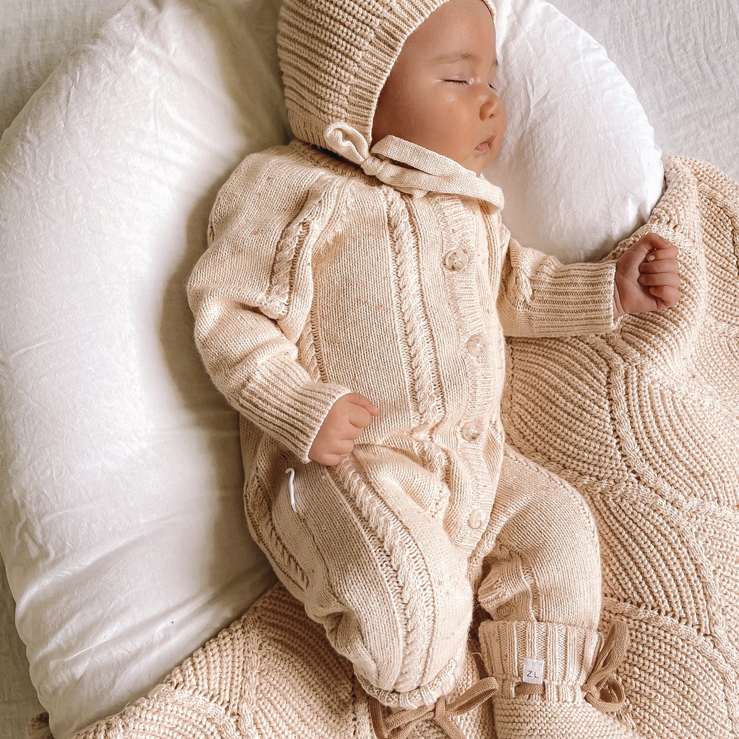 Classic Knit Romper | Biscotti Fleck