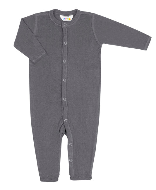 Merinowolle Seide Strampler | Grau