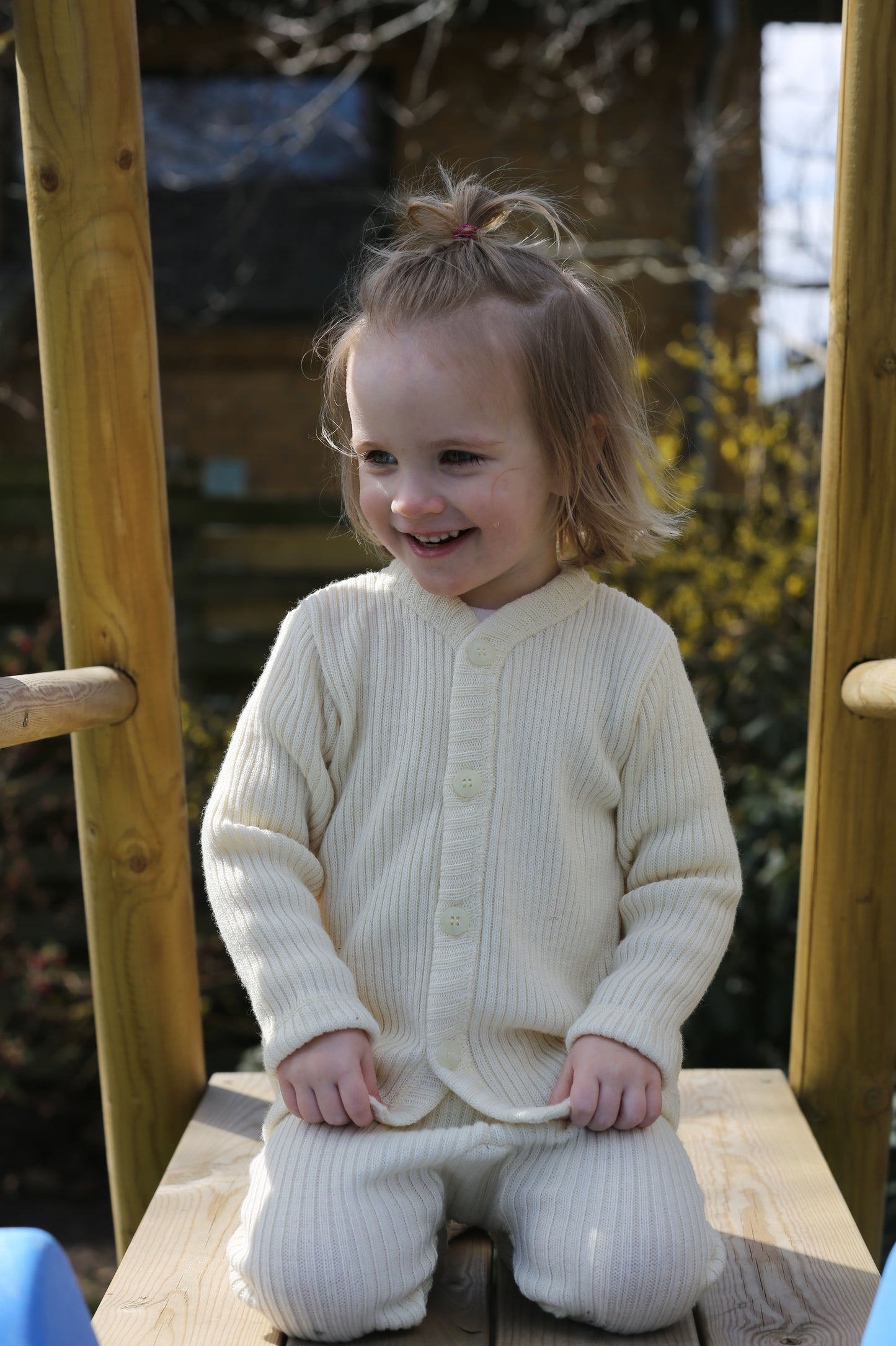 Merinowolle Ripp Cardigan | Natur