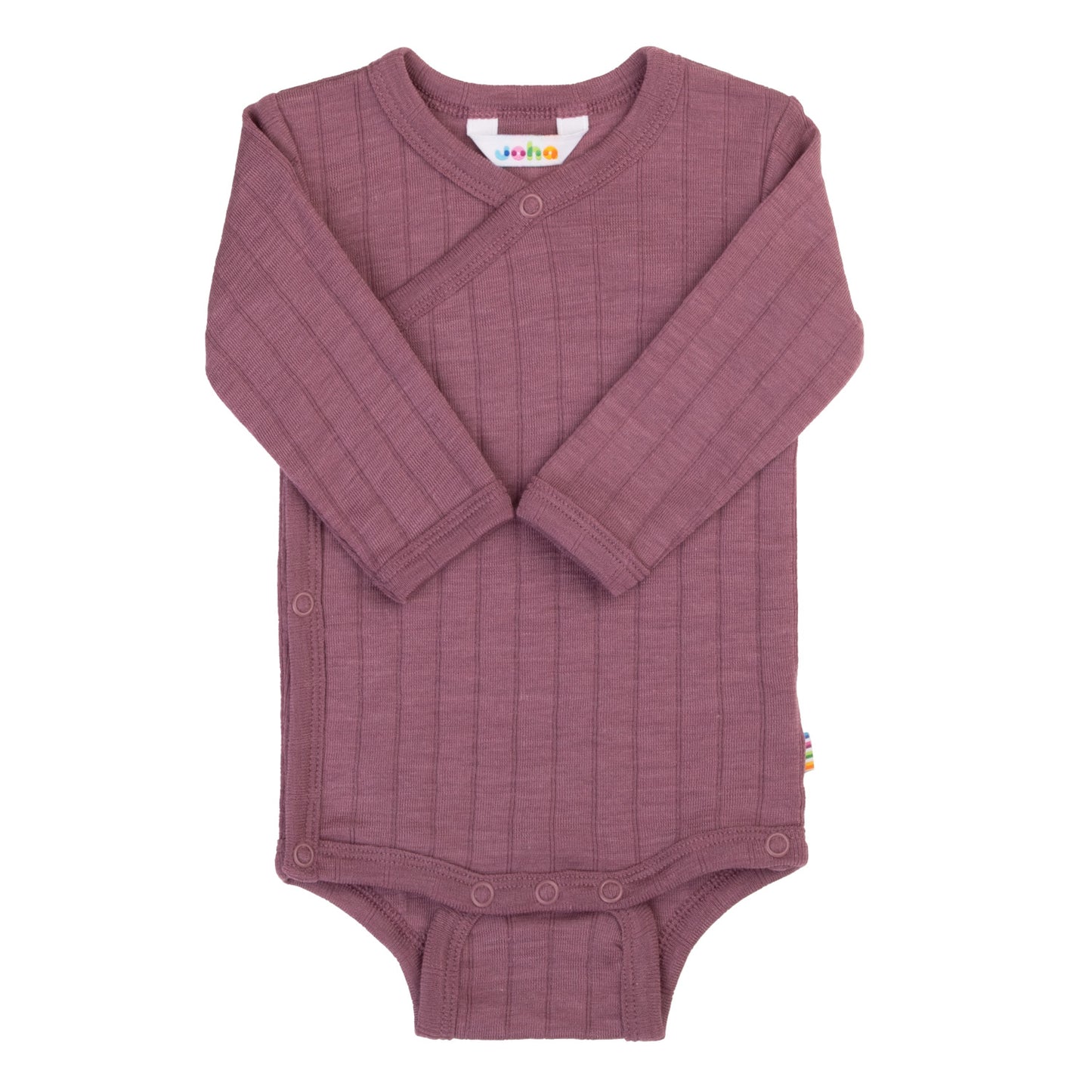 Merinowolle Seide Wickel-Bodysuit | Beere