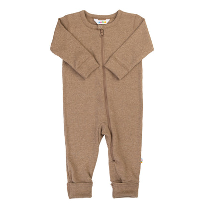 Bio-Baumwolle kbA Strampler | Dunkelbeige