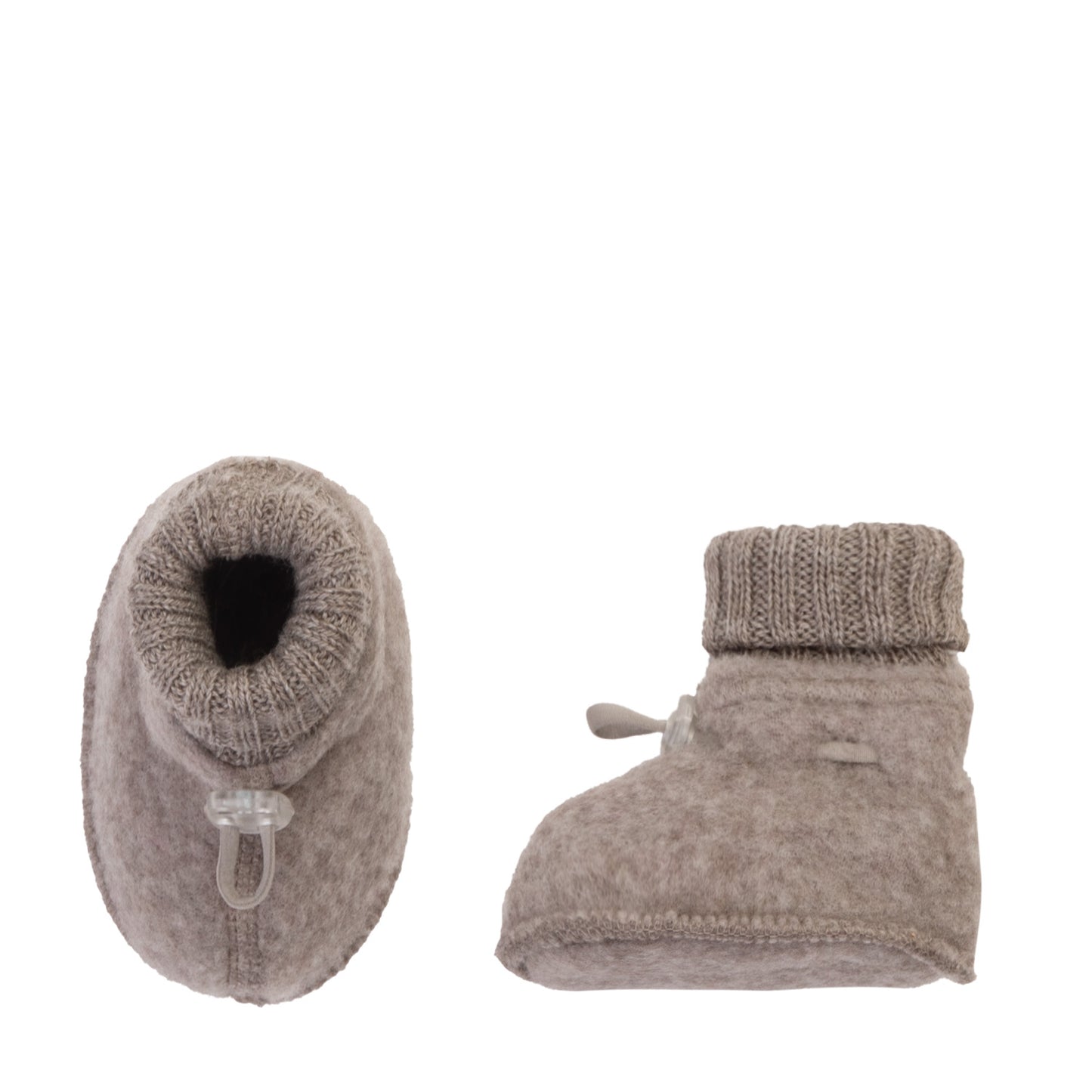 Soft Merinowolle Fleece Booties | Sesame Melange