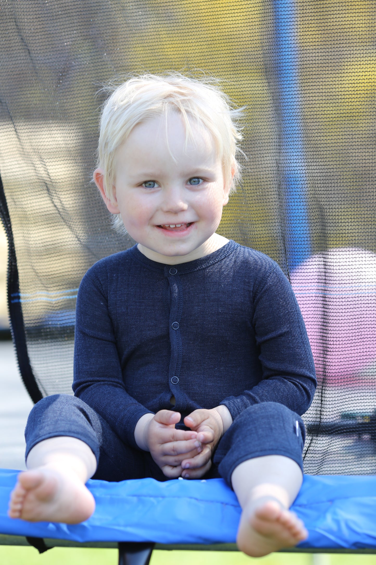 Merinowolle Seide Strampler | Navy