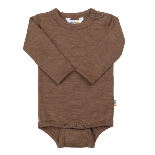 Merinowolle Langarm-Bodysuit | Warm. Braun