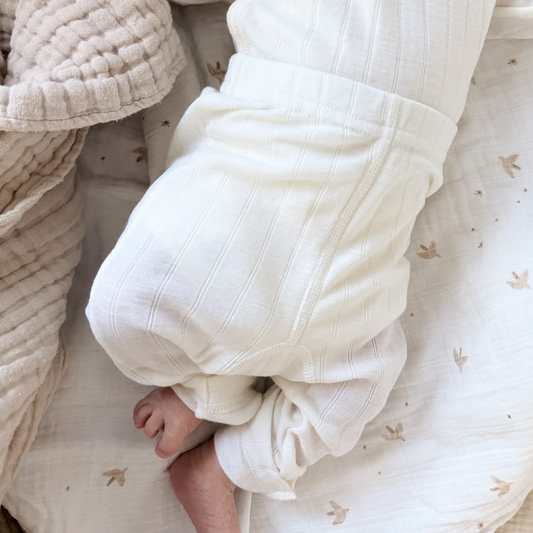 Merinowolle Seide Leggings | Off-White