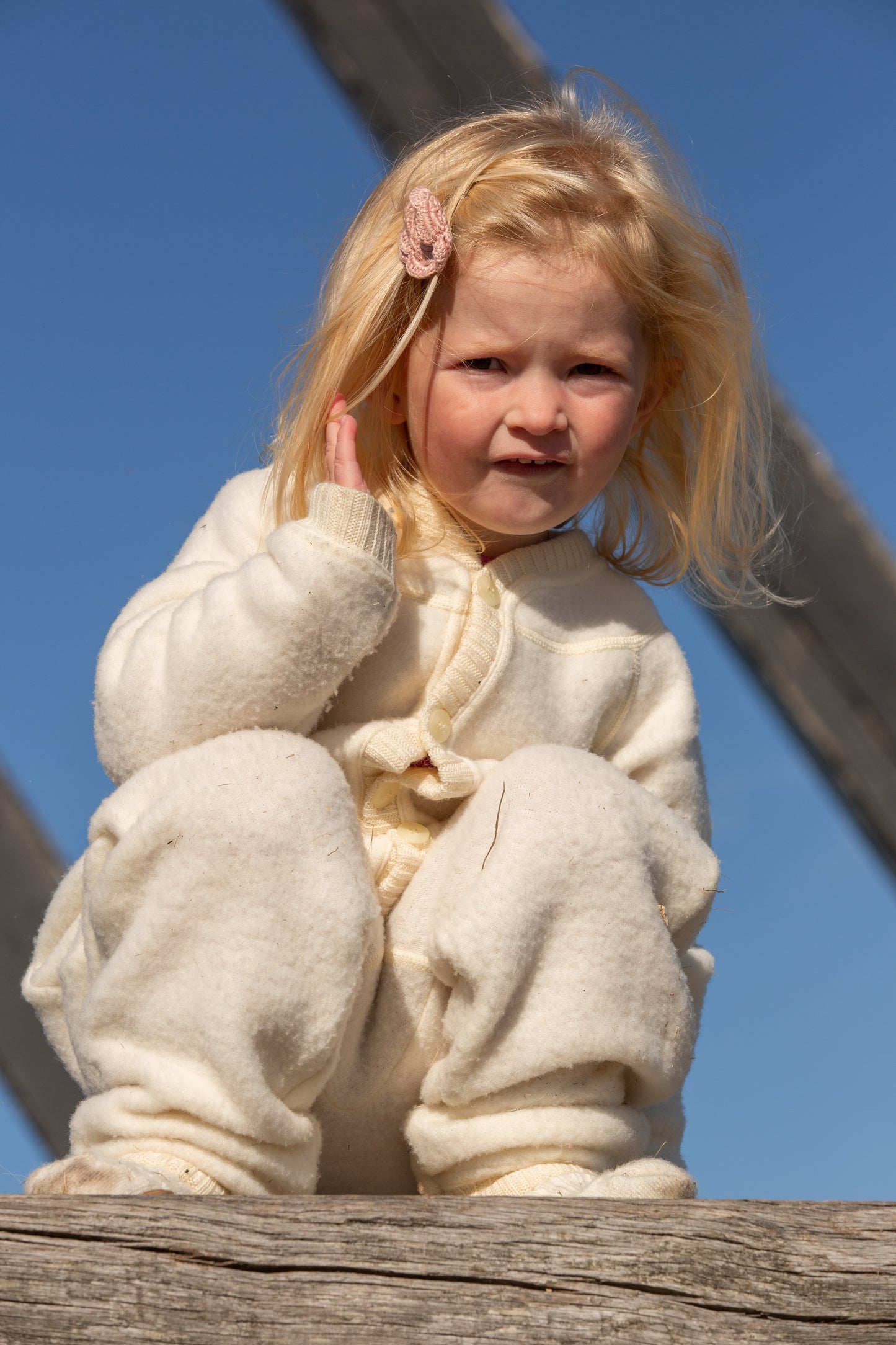 Soft Merinowolle Fleece Overall | Natur