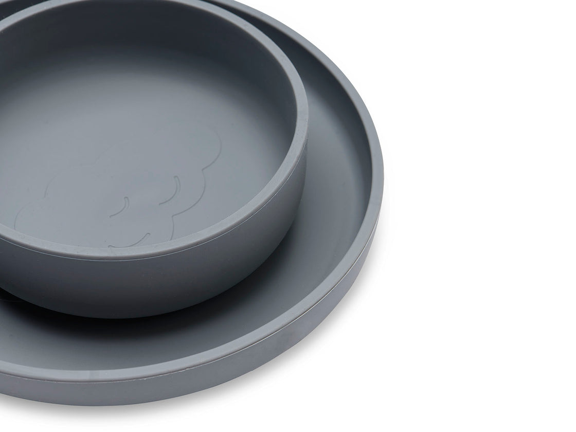 Silikon Geschirrset 4er | Storm Grey