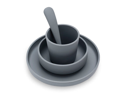 Silikon Geschirrset 4er | Storm Grey
