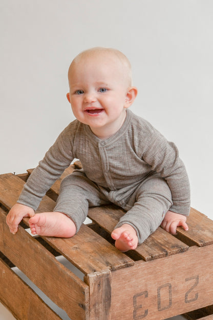 Merinowolle Strampler | Sesame Melange