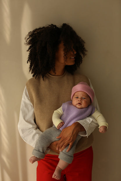 Merinowolle Pullunder ‚Vest Harvey‘ | Lilac