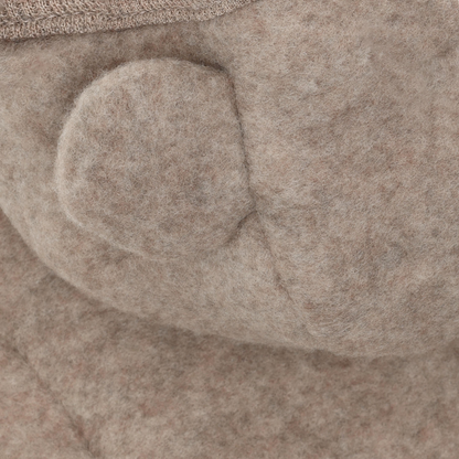 Huttelihut Fleecejacke Merinowolle mit Öhrchen | Savannah Melange