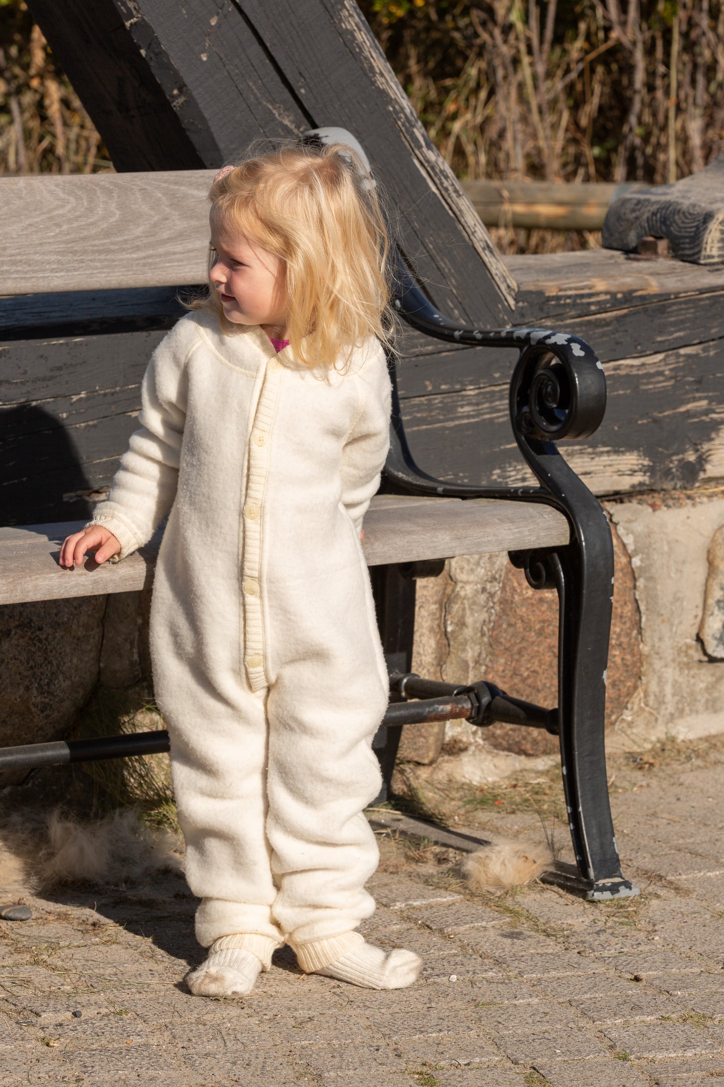 Soft Merinowolle Fleece Overall | Natur