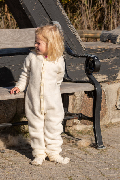 Soft Merinowolle Fleece Overall | Natur