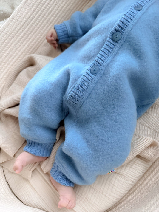 Joha Fleeceoverall Merinowolle | Blau