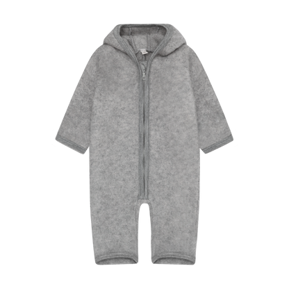 Fleece-Overall aus Merinowolle von Huttelihut in Grey Melange