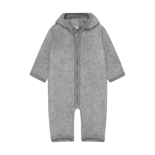 Fleece-Overall aus Merinowolle von Huttelihut in Grey Melange