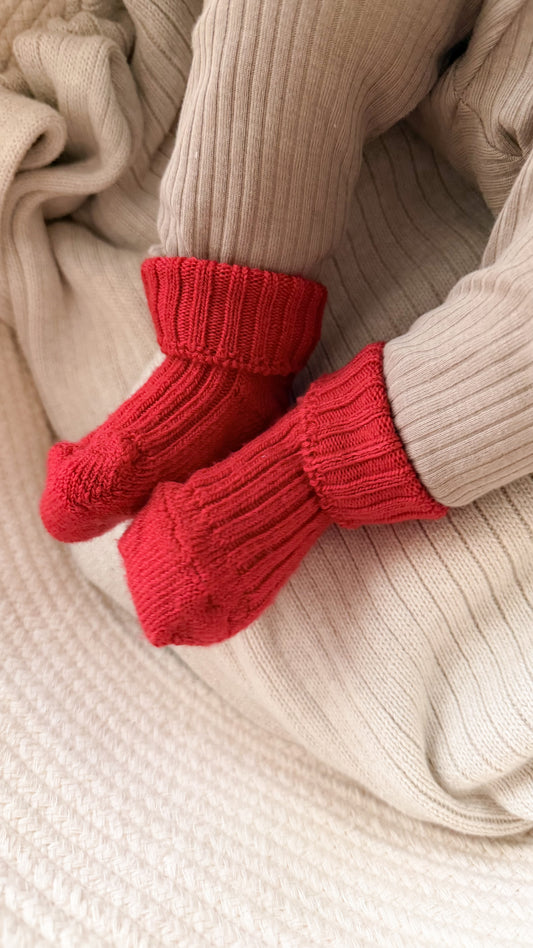 Joha Wollsocken Ripp | Rot