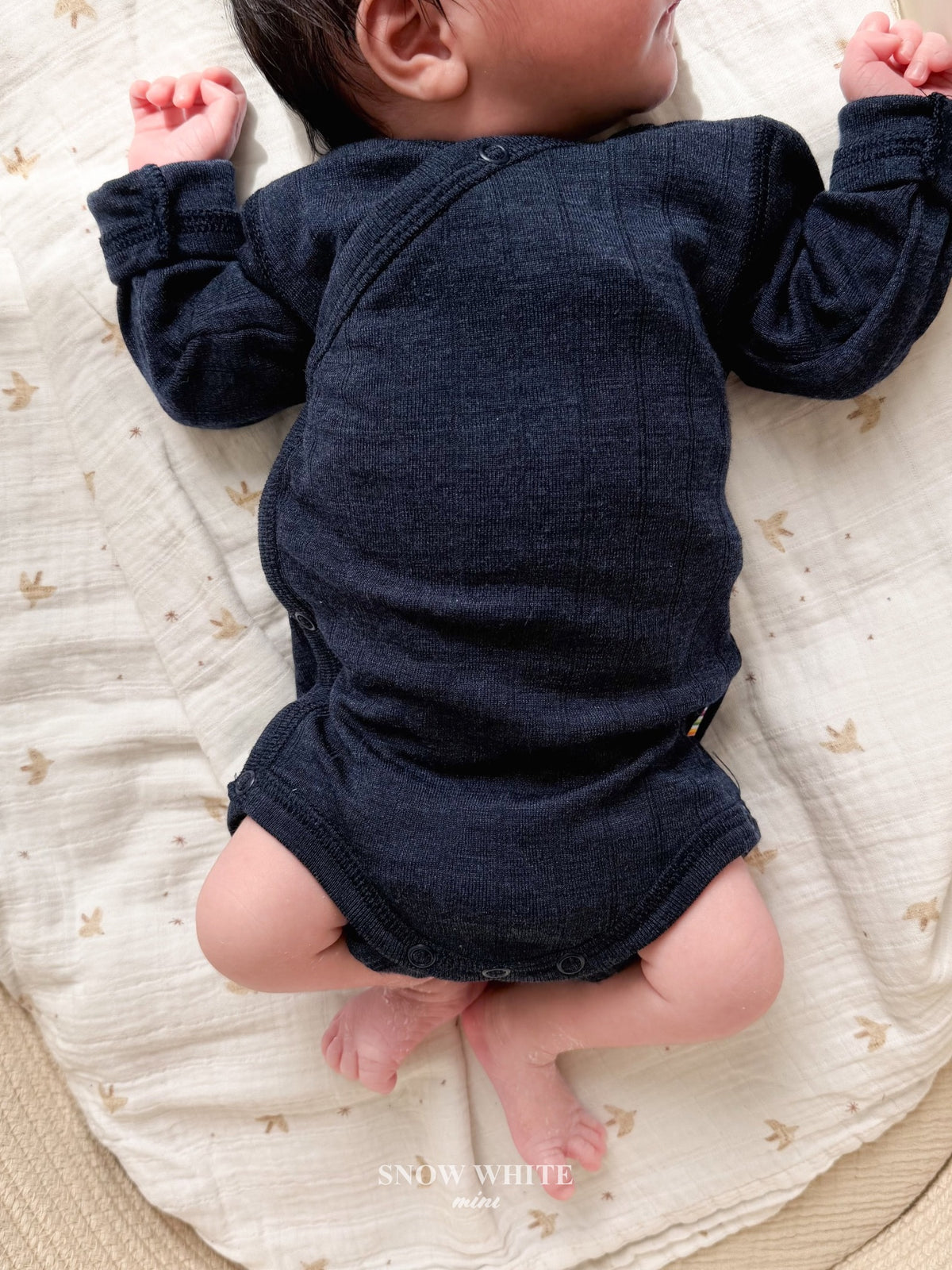Joha Wickelbody Merinowolle Seide | Navy