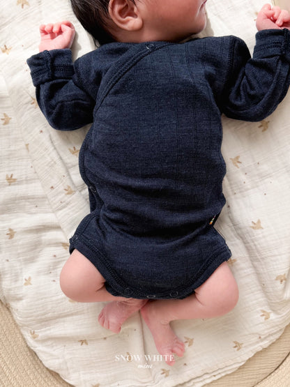 Joha Wickelbody Merinowolle Seide | Navy