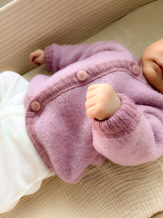 Soft Merinowolle Fleece Jacke | Alte Rose