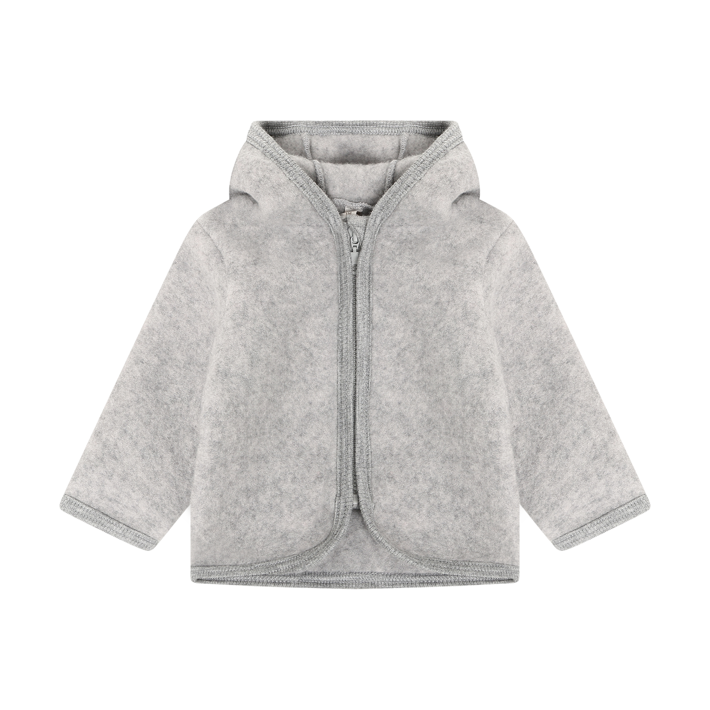 Fleecejacke aus Merinowolle von Huttelihut in Grey Melange