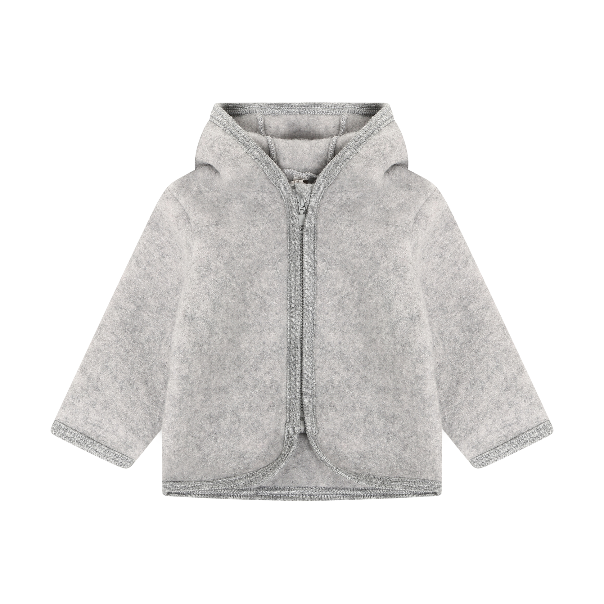 Fleecejacke aus Merinowolle von Huttelihut in Grey Melange