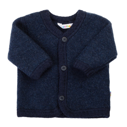 Joha Jacke/Cardigan aus Merino-Wollfleece | Dunkelblau
