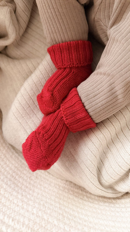 Joha Wollsocken Ripp | Rot