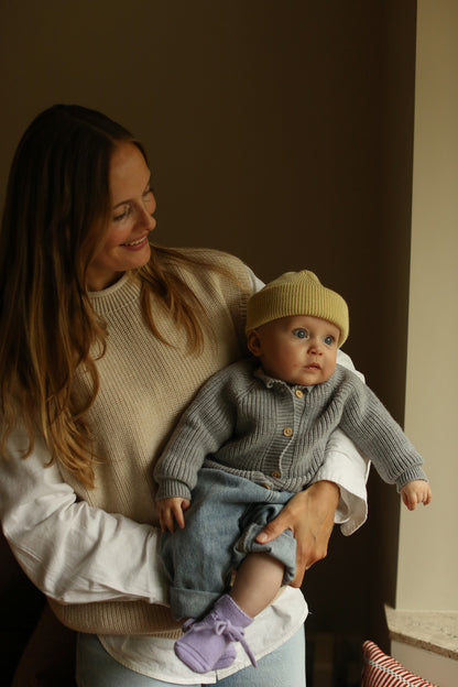 Merinowool Beanie ‚Fonzie‘ | Light Yellow